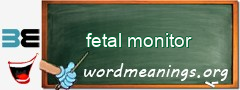 WordMeaning blackboard for fetal monitor